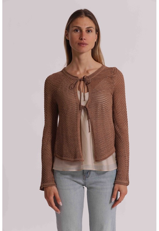 CARDIGAN MAGLIA CON FIOCCHI...