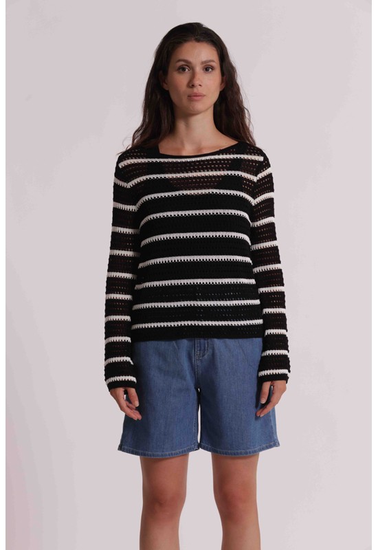 MAGLIA TRAFORATA BICOLOR...