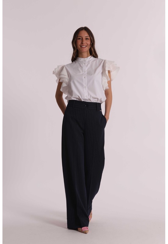 PANTALONE A PALAZZO GESSATO...