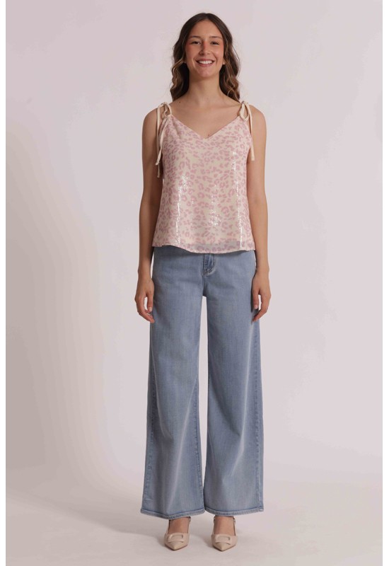 JEANS PALAZZO CON ELASTICO...