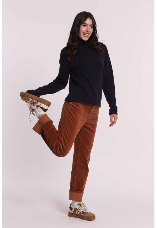 JEANS CROPPED IN VELLUTO...