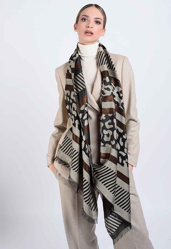 STOLA RIGHE E LUREX...
