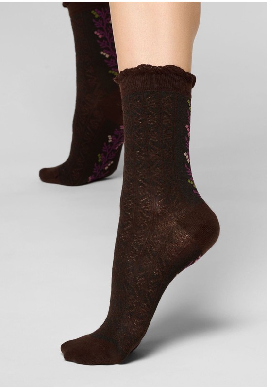 CALZINO FLORAL BAND COTONE...