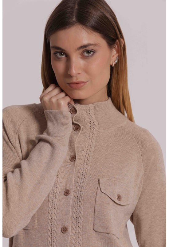 MAGLIA CARDIGAN LUPETTO CON...