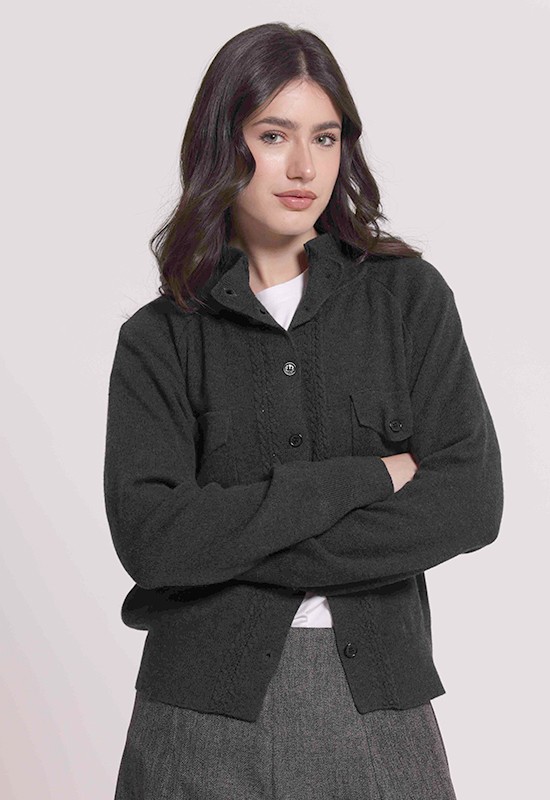 MAGLIA CARDIGAN LUPETTO CON...