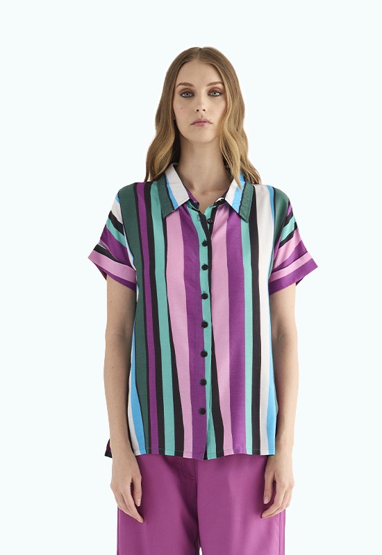 CAMICIA A RIGHE COLORATE...