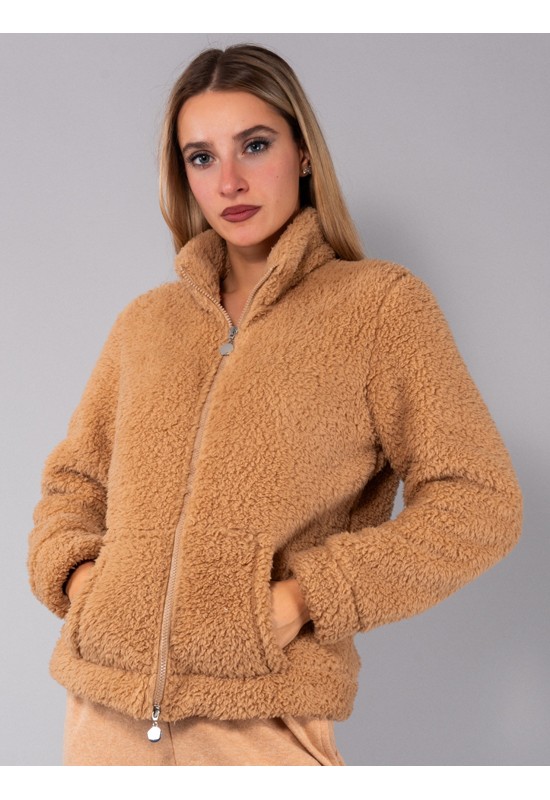 GIACCA PELOUCHE ZIP DOPPIA...